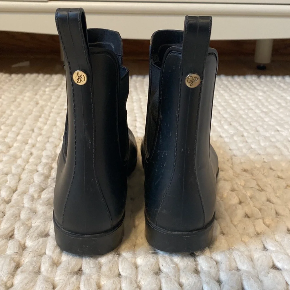 Sam Edelman Black Chelsea Rain Boots Size 9 - Picture 4 of 4